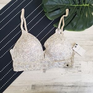 Lucky Brand| Wire Free Bra Floral Convertible NWT Size 34C